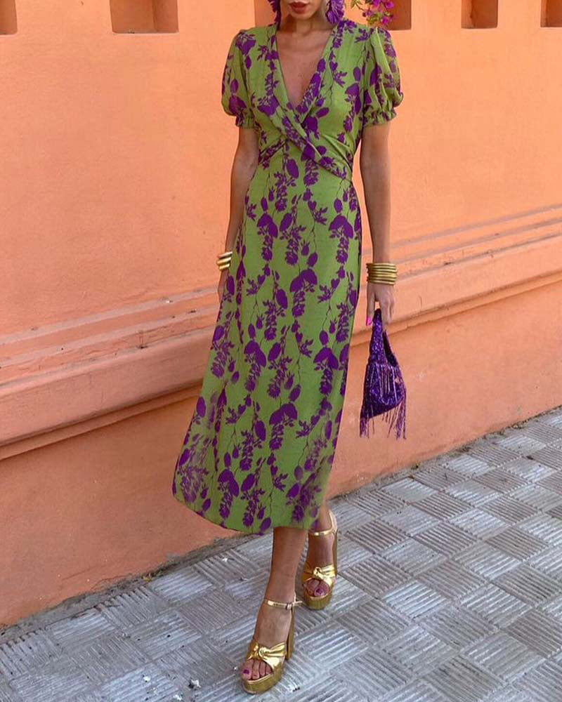 Via™ | Sophisticated V‑Neck Luxe Dress