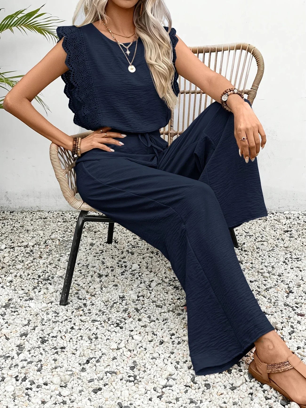 Evelyn™ | Chic Lace-Trimmed Lounge Set