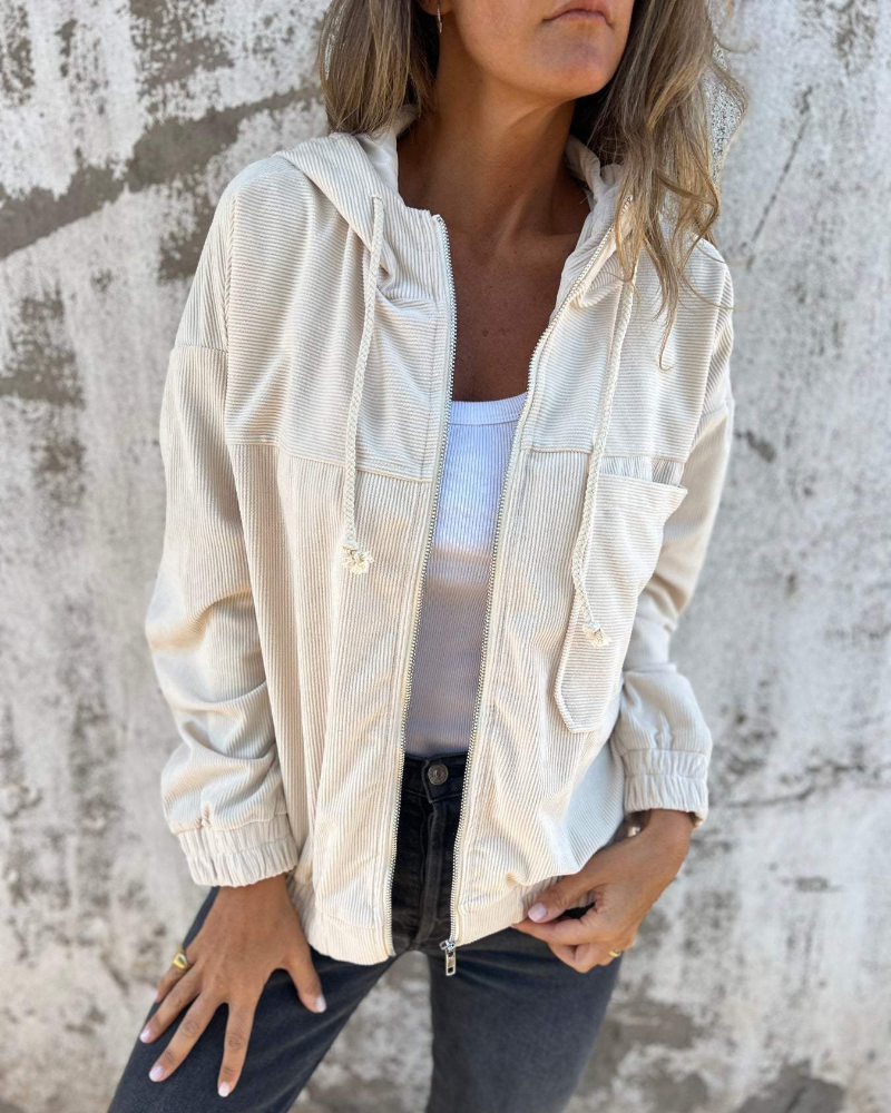 LENIA | HOODED JACKET WITH ZIPPER