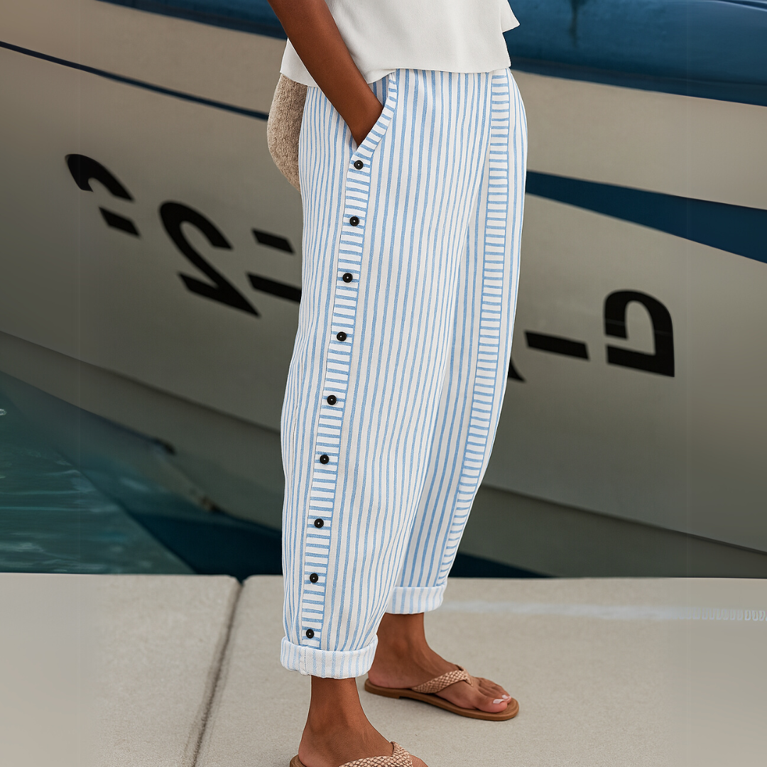 Gwen™ | Relaxed Striped Comfort Trousers