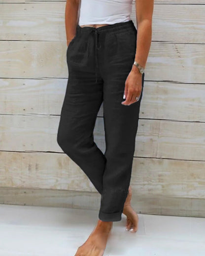 Ashley™ | Relaxed Drawstring Drape Trousers