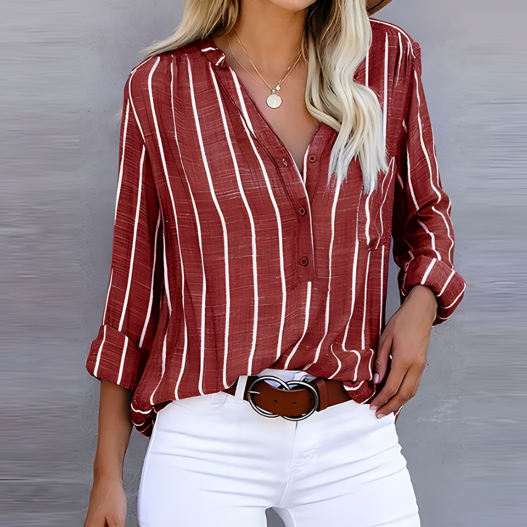 Bea™ | Classy Stripe Longsleeve Shirt