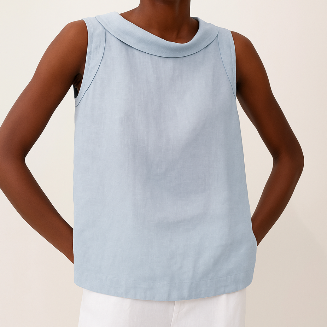 Krisha™ | Sleeveless Cotton-Linen Blouse