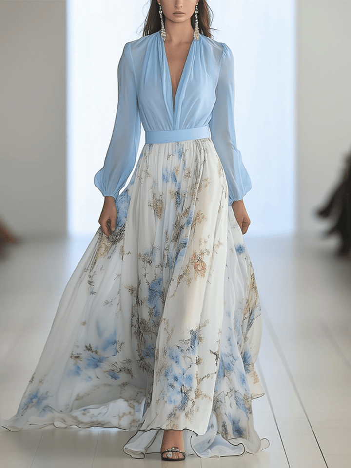 Lorna™ | Elegant Floral Maxi Dress