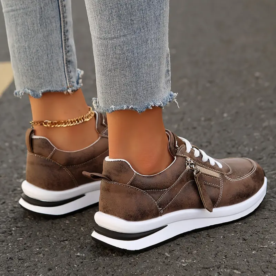 Mila™ | Elegant Comfort Zip Sneakers
