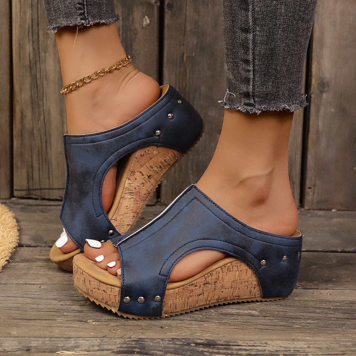 Savannah Cork Wedges