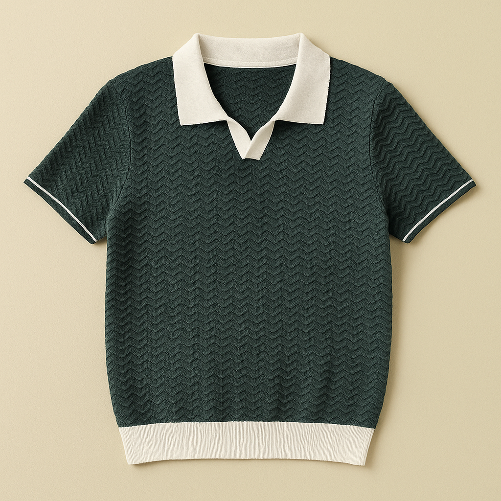 Dion™ | Elegant Textured Polo Shirt