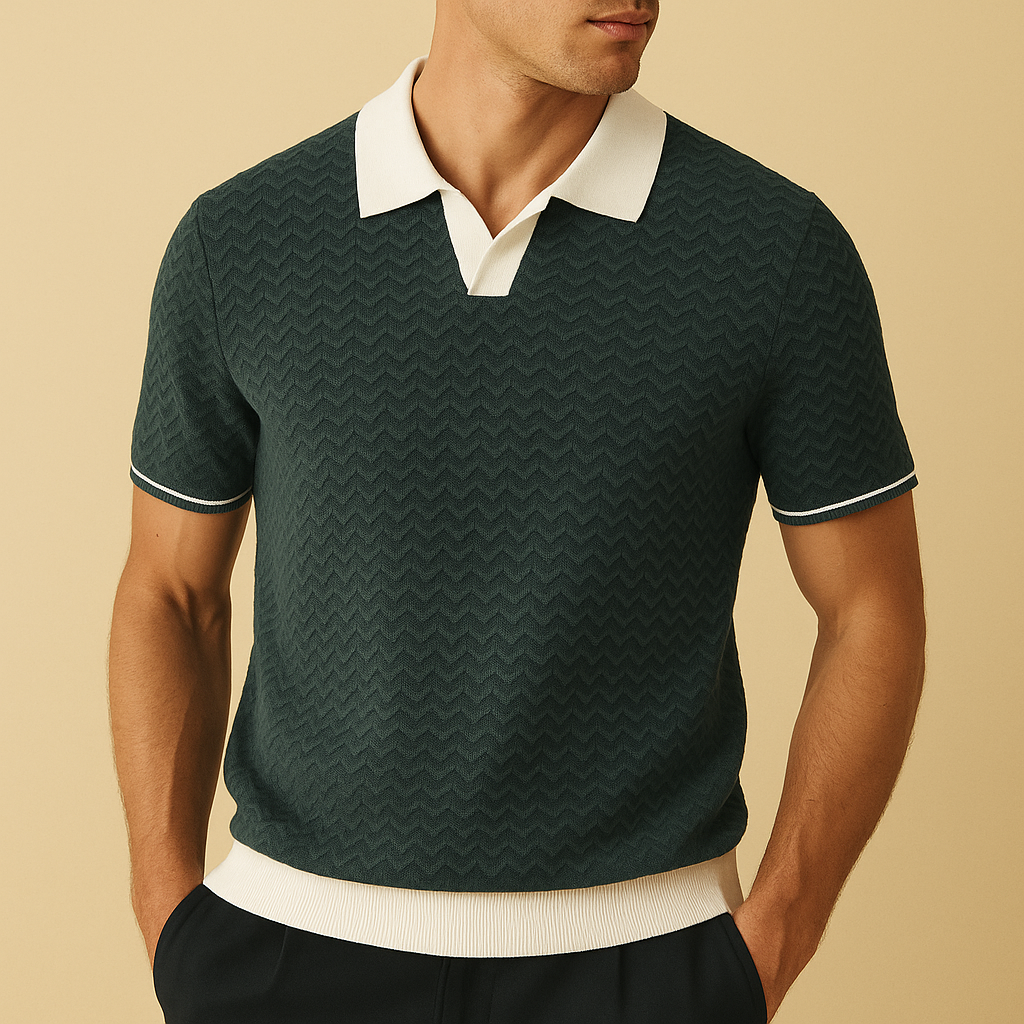 Dion™ | Elegant Textured Polo Shirt