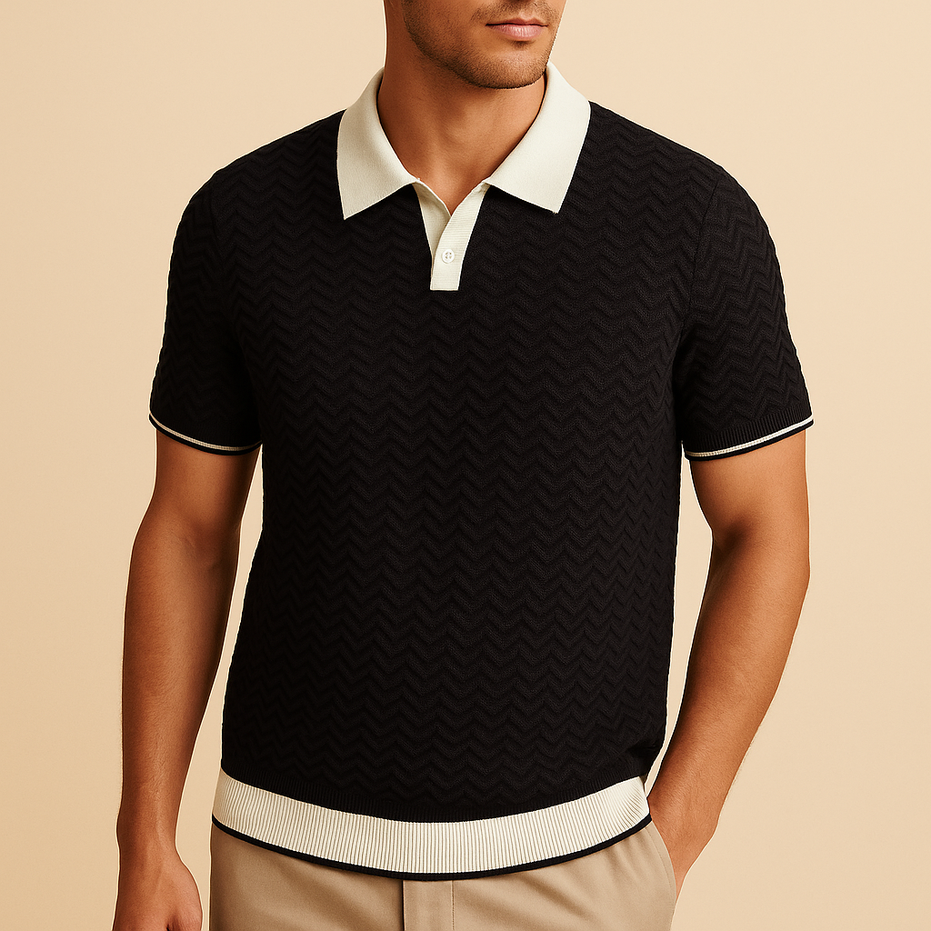Dion™ | Elegant Textured Polo Shirt