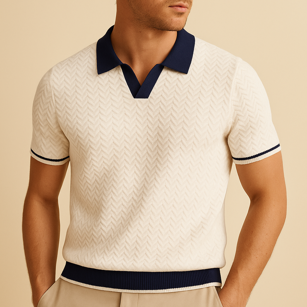 Dion™ | Elegant Textured Polo Shirt