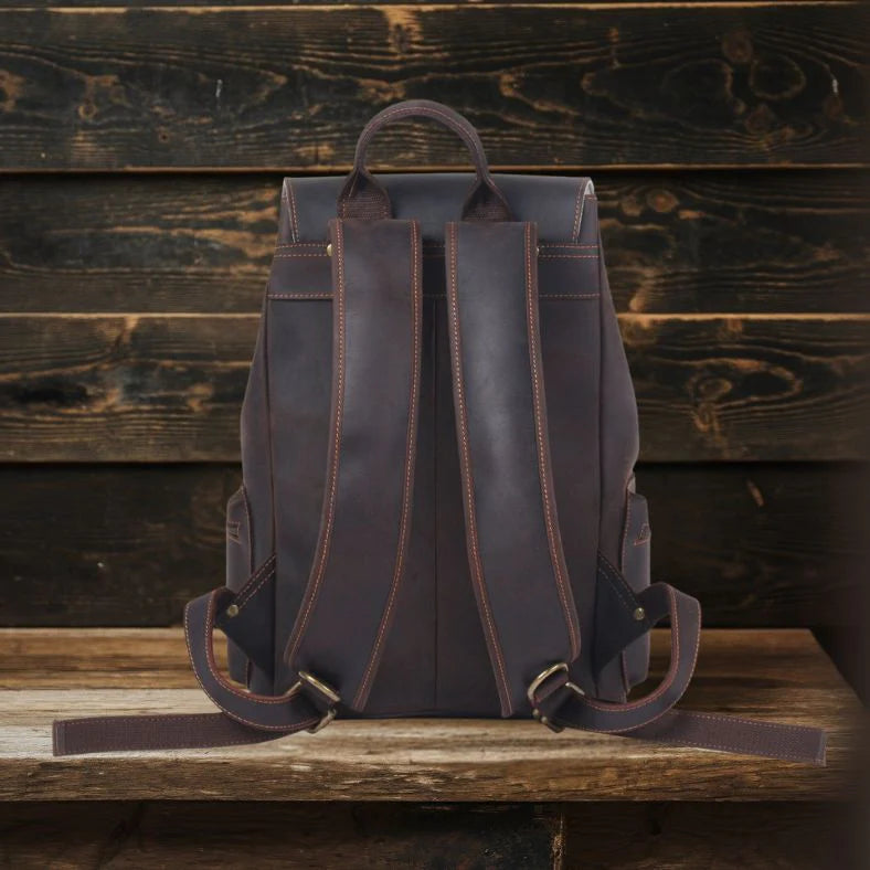 Leather Drawstring Backpack | FLAM
