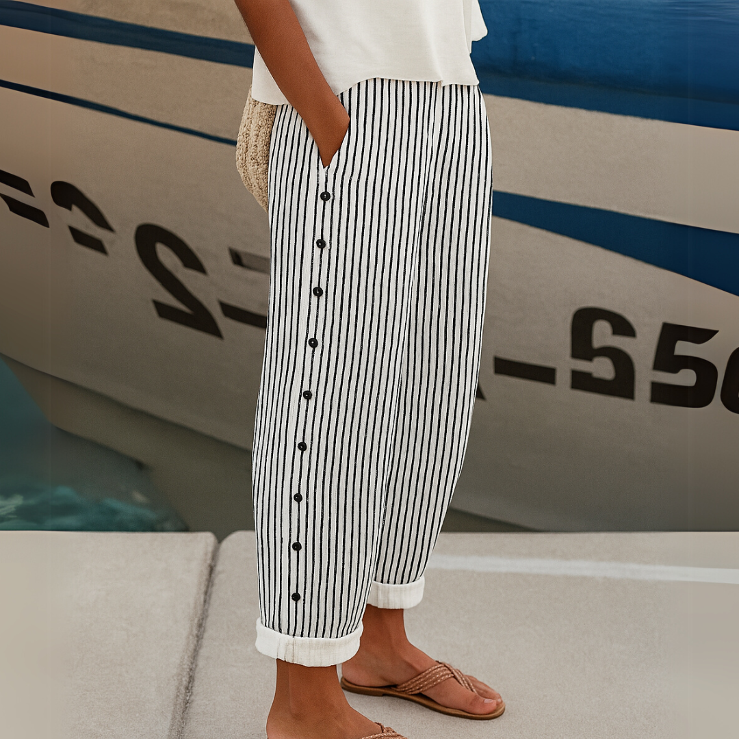 Gwen™ | Relaxed Striped Comfort Trousers