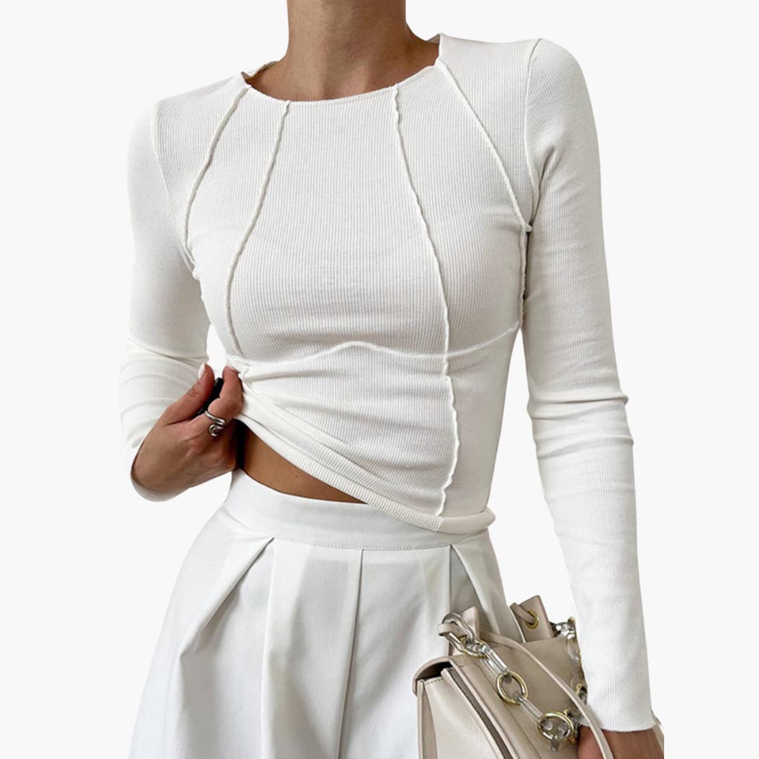 Janice™ | Chic Structured Puff-Sleeve Blouse