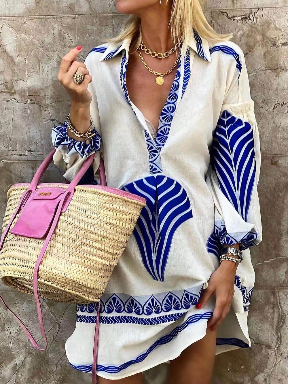 Jane™ | Luxury Chic Print Mini Dress