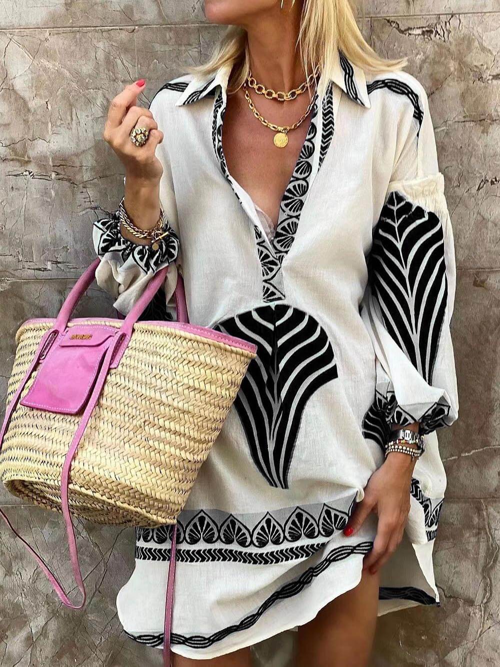 Jane™ | Luxury Chic Print Mini Dress