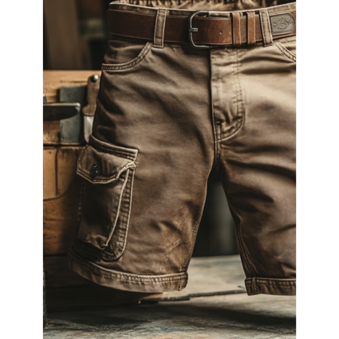 Retro multifunctional cargo shorts