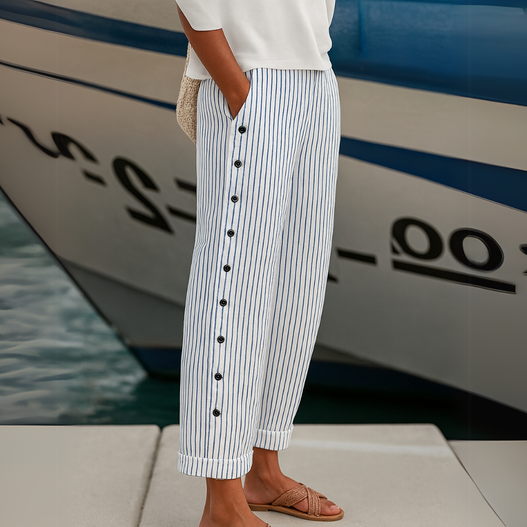 Gwen™ | Relaxed Striped Comfort Trousers