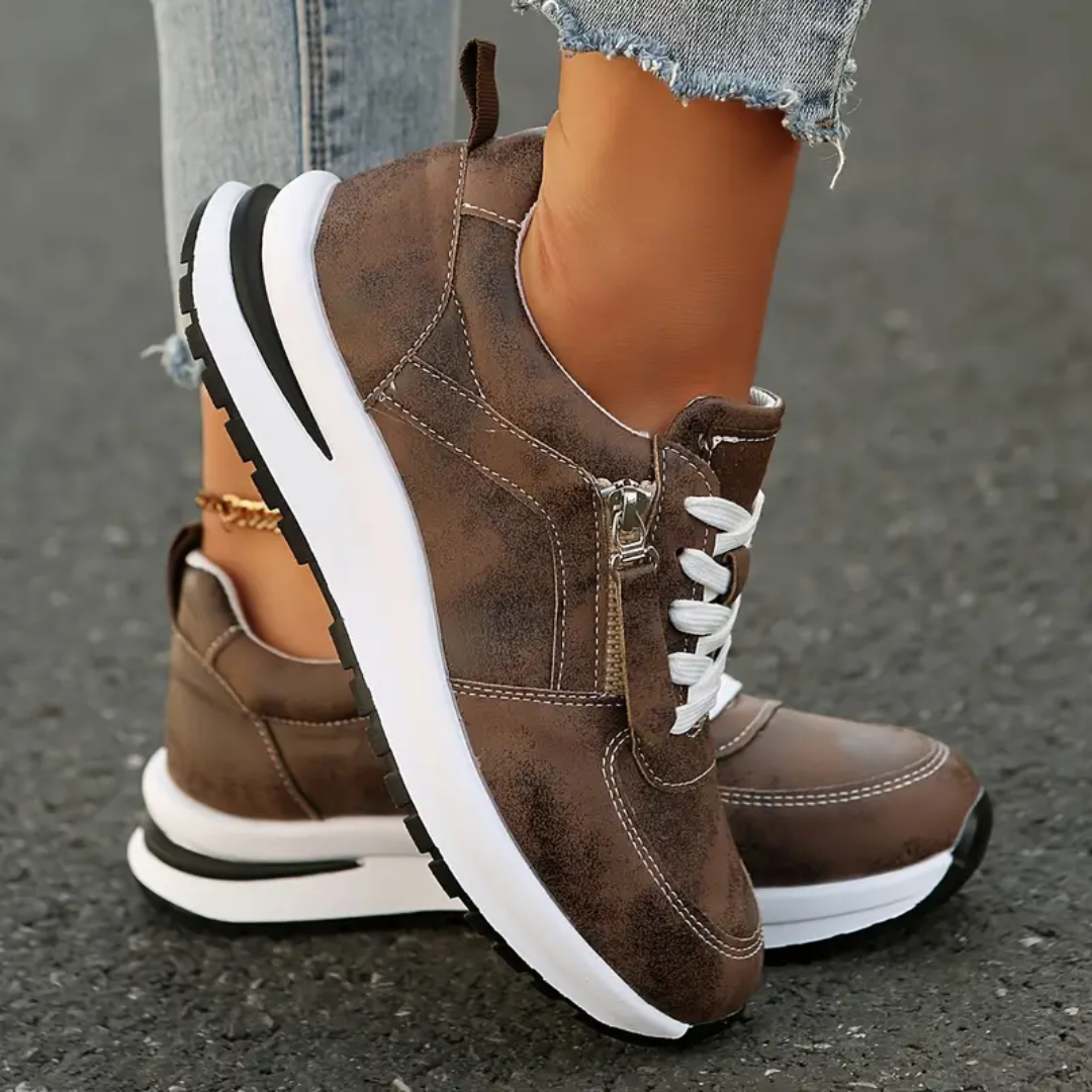 Mila™ | Elegant Comfort Zip Sneakers