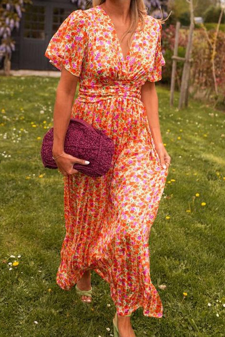 Jolly™ | Elegant V‑Neck Maxi Dress