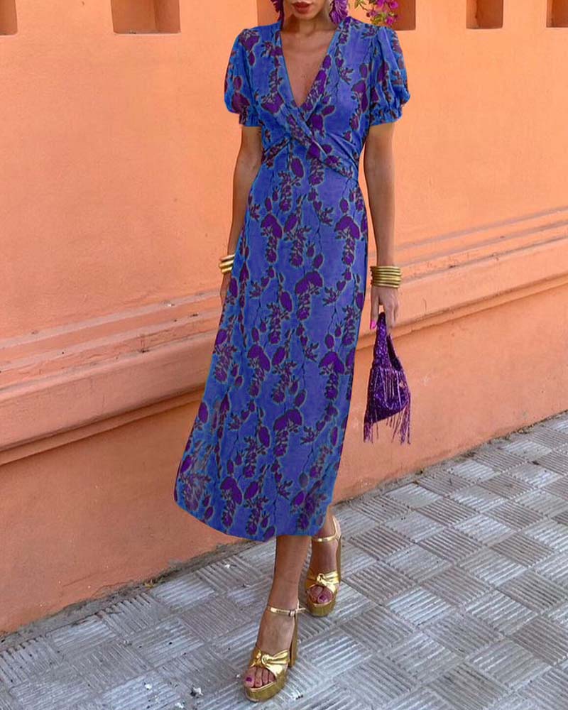 Via™ | Sophisticated V‑Neck Luxe Dress