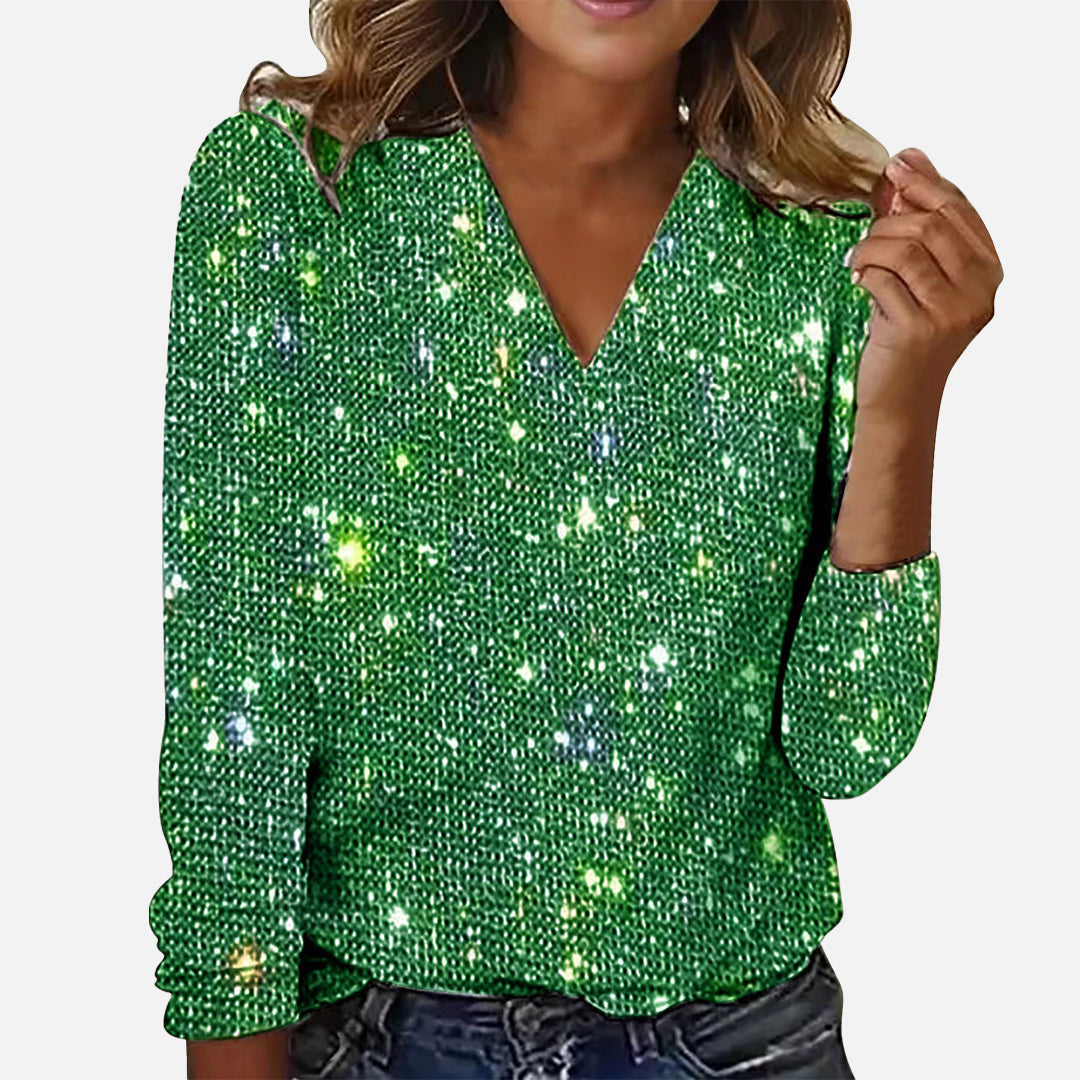 Yinthe - Diamond Blouse With V-Neck