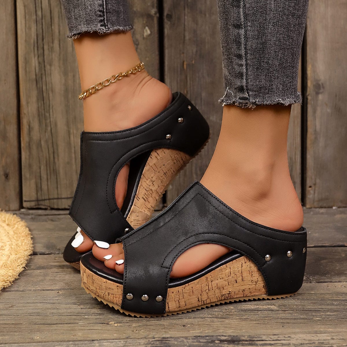Savannah Cork Wedges