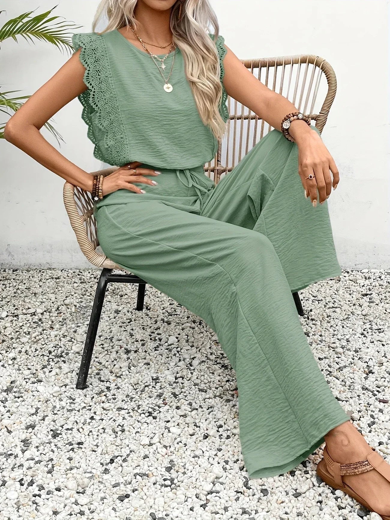 Evelyn™ | Chic Lace-Trimmed Lounge Set