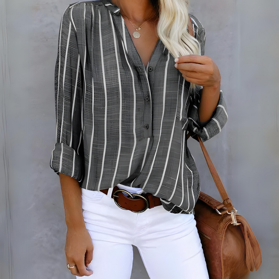 Bea™ | Classy Stripe Longsleeve Shirt