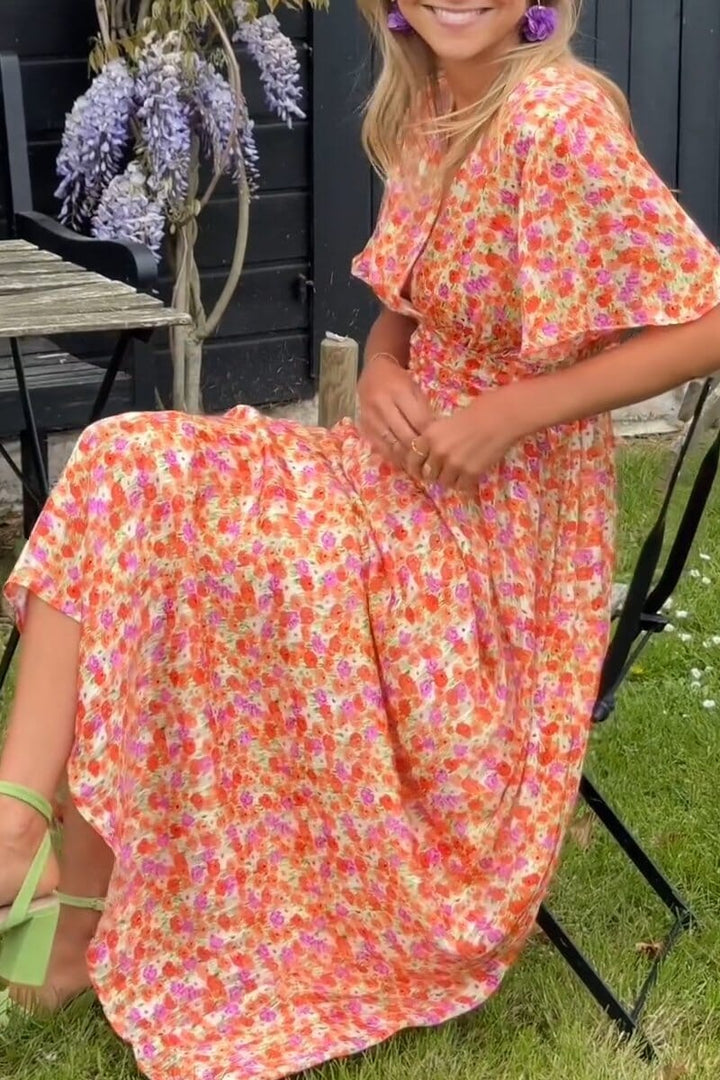 Jolly™ | Elegant V‑Neck Maxi Dress