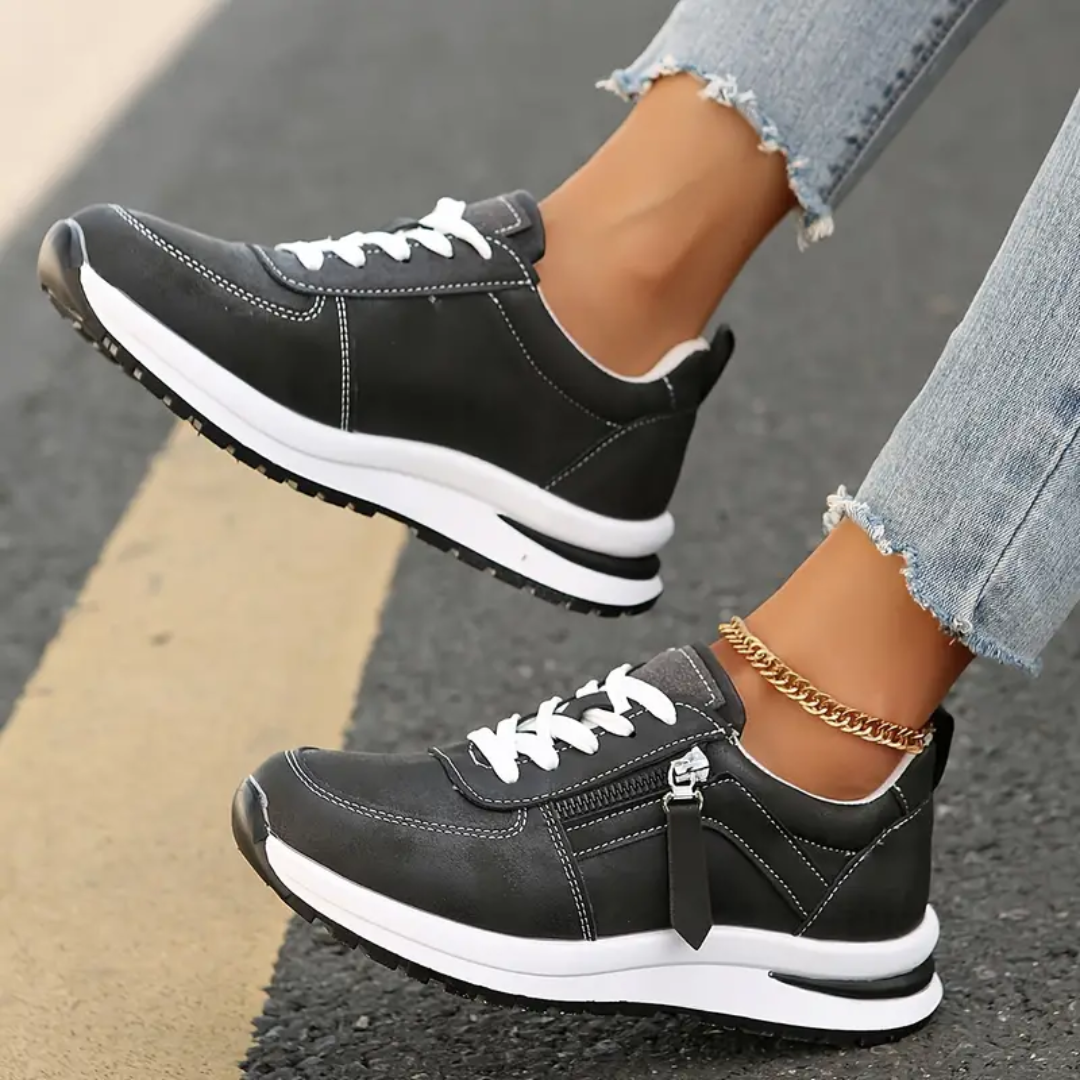 Mila™ | Elegant Comfort Zip Sneakers