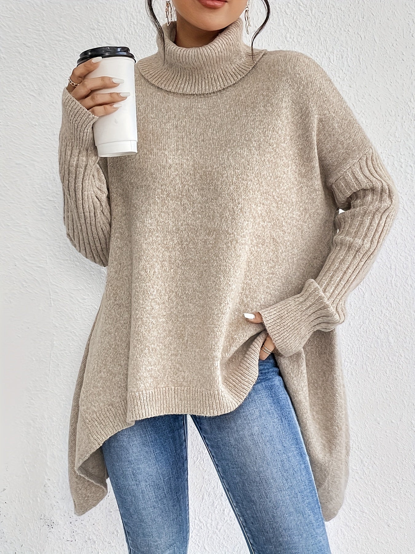 Tahlia - Casual Asymmetrical Hem Hooded T-Shirt