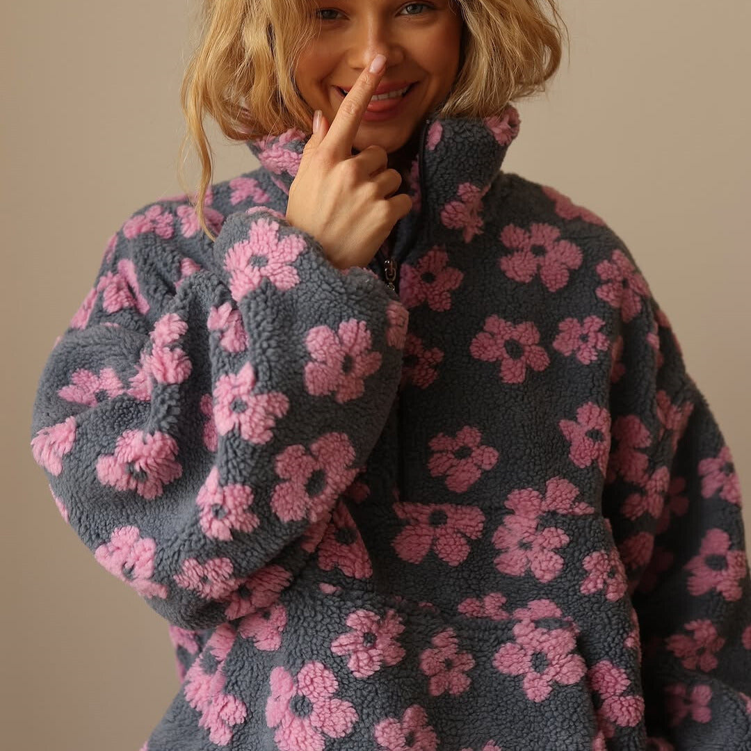 Azelma – Floral Fleece Pullover