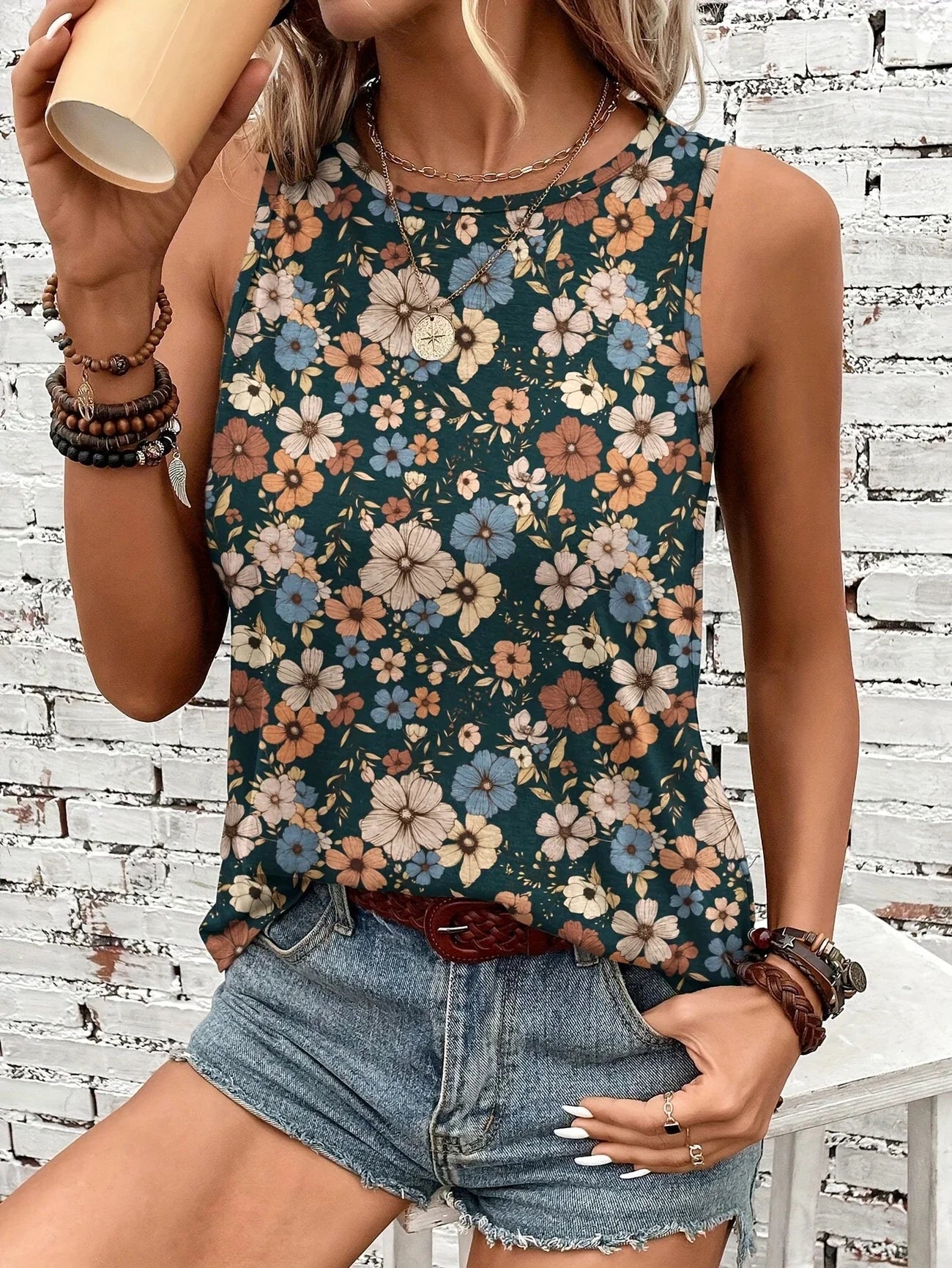 Helen™ | Breezy Floral Sleeveless Top