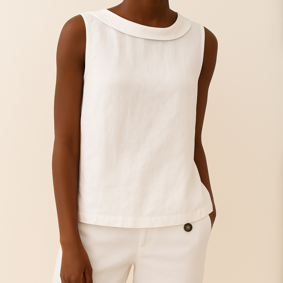 Krisha™ | Sleeveless Cotton-Linen Blouse