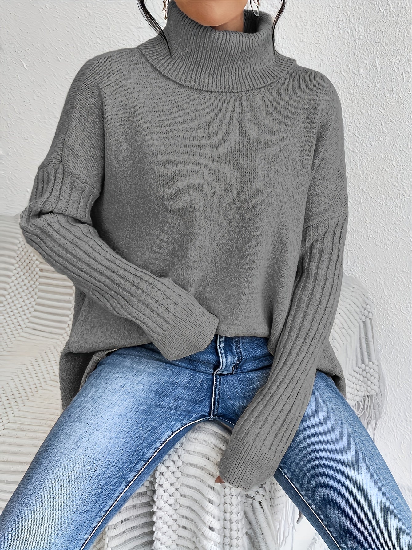 Tahlia - Casual Asymmetrical Hem Hooded T-Shirt