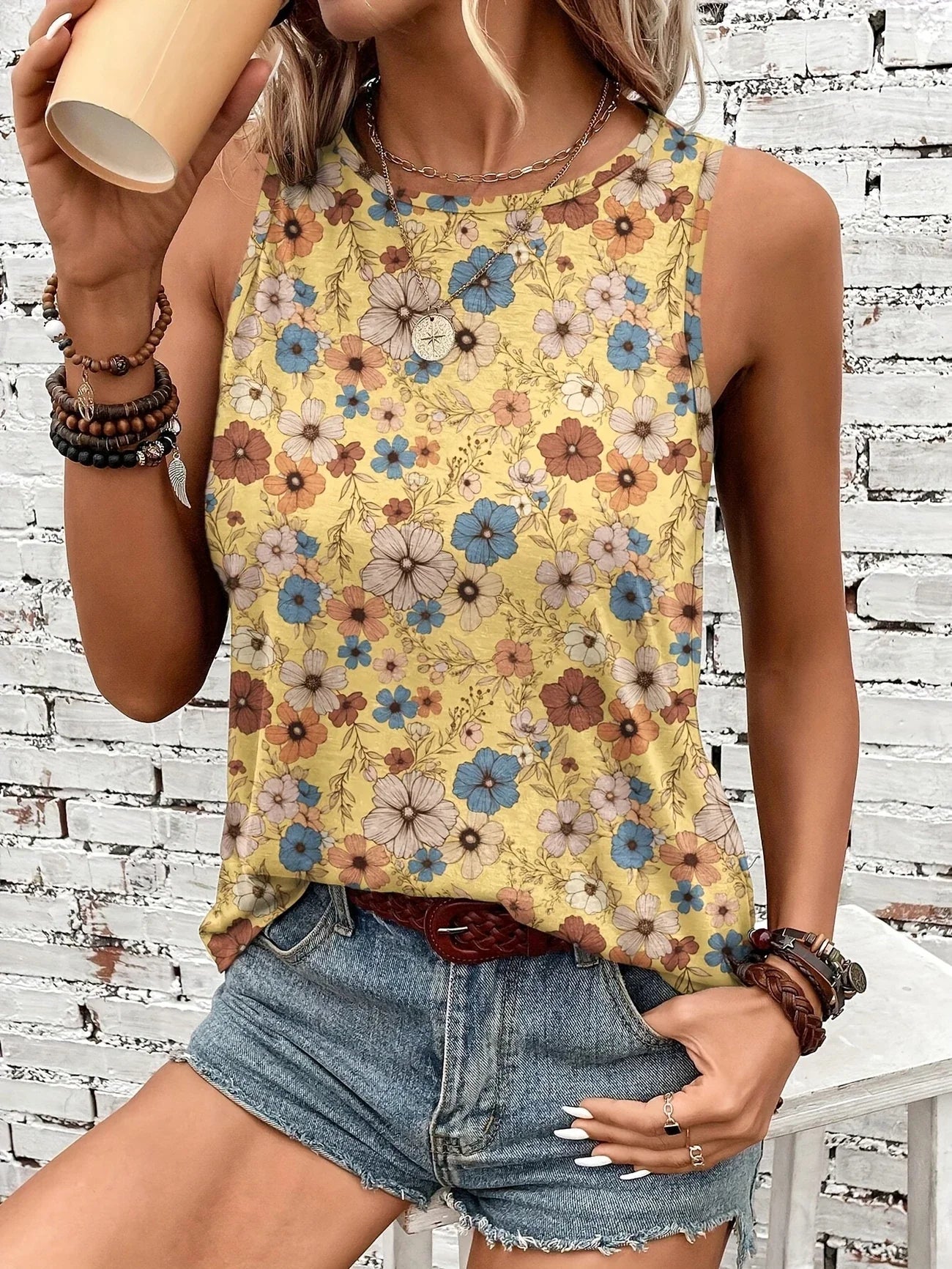 Helen™ | Breezy Floral Sleeveless Top