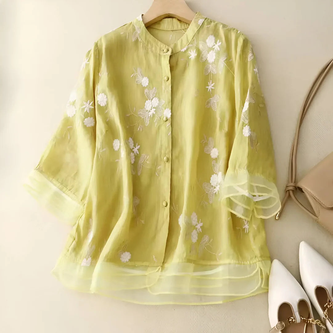 Marie | Floral Button Blouse