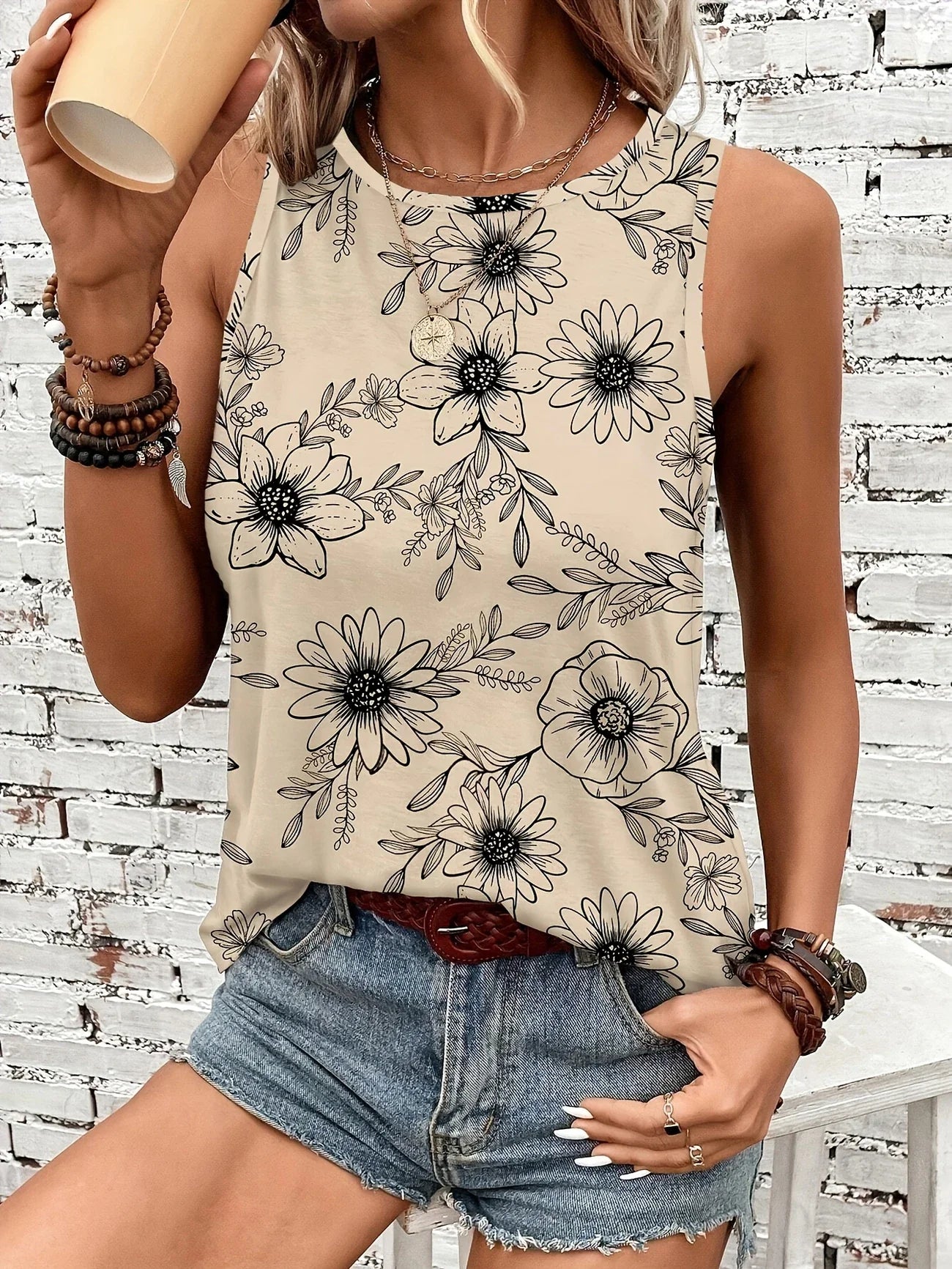 Helen™ | Breezy Floral Sleeveless Top