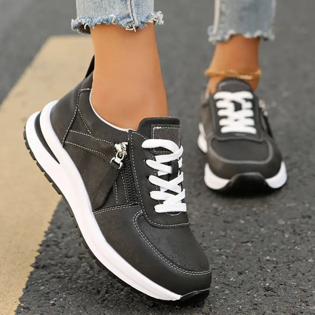 Mila™ | Elegant Comfort Zip Sneakers