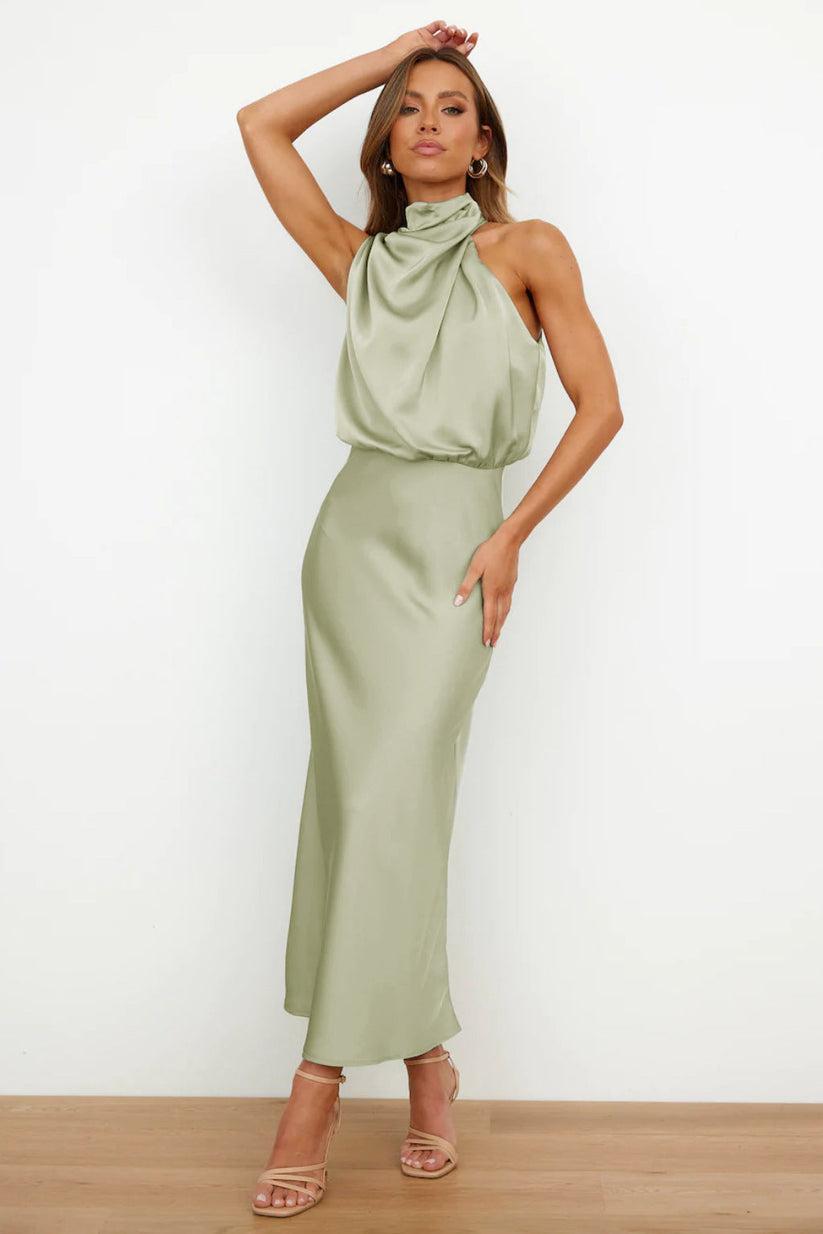 Telly™ | Luxe Satin Midi Dress