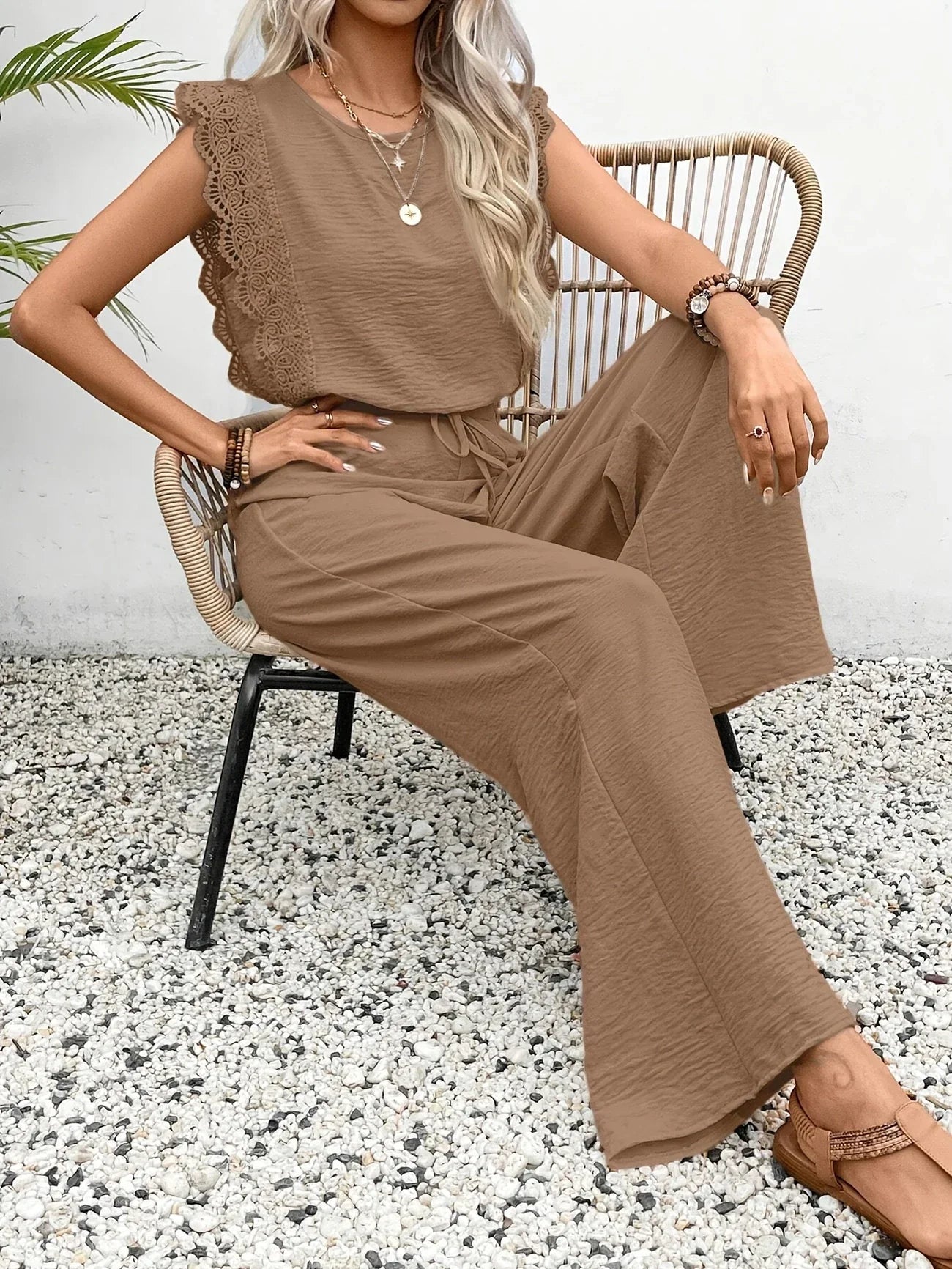 Evelyn™ | Chic Lace-Trimmed Lounge Set