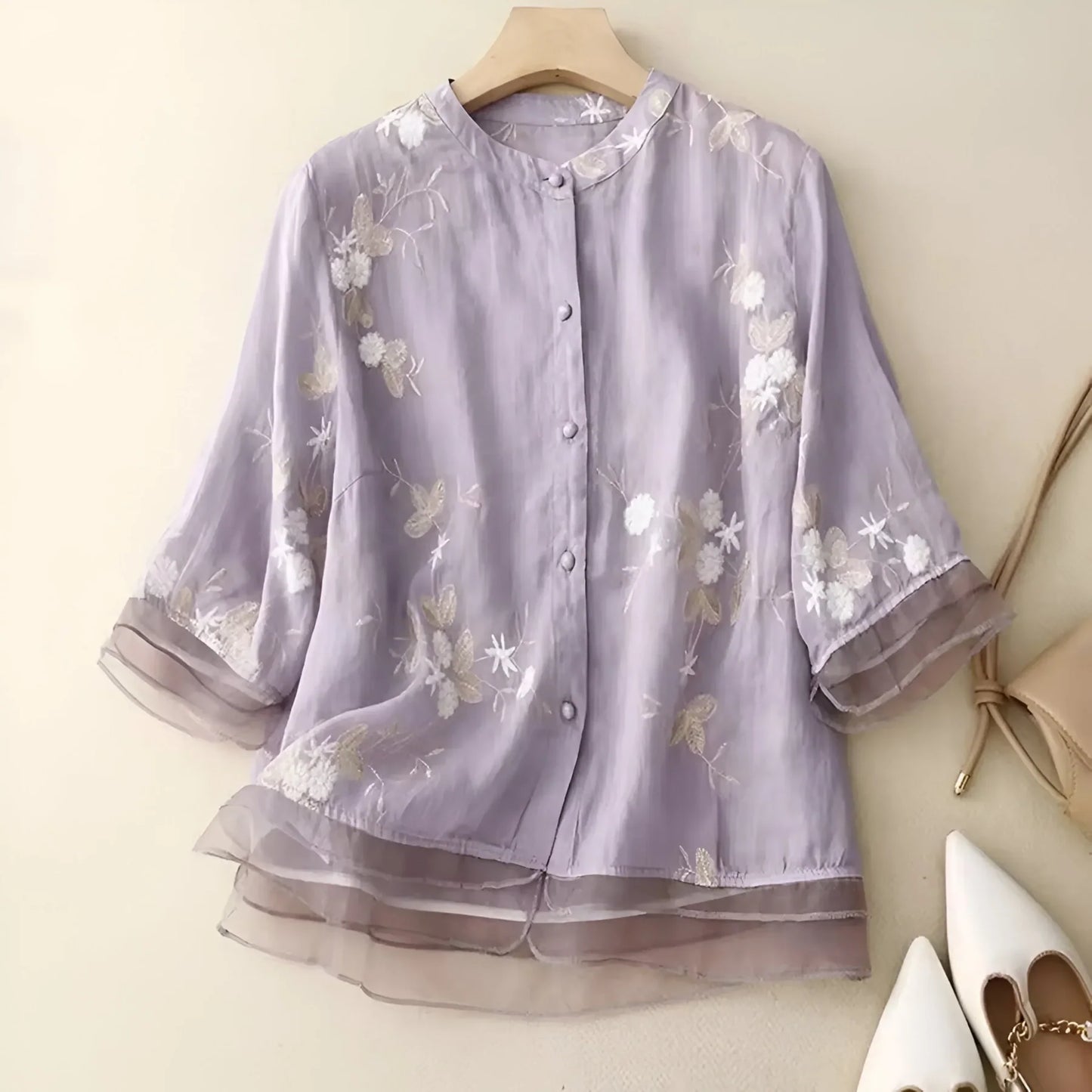 Marie | Floral Button Blouse