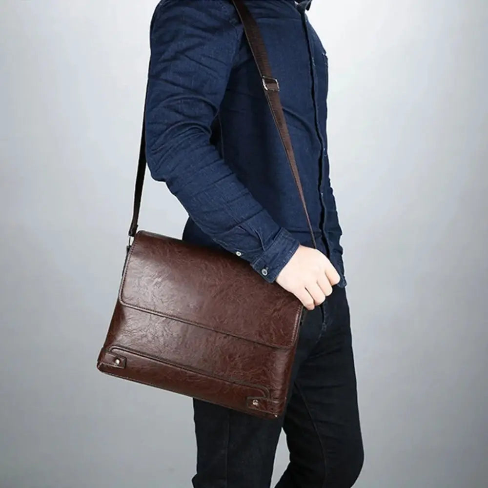 Bradford | All-in-One Men's Leather Shoulder Bag - Business Men