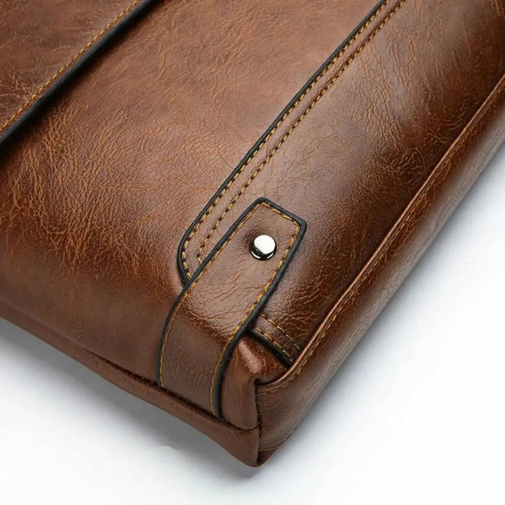 Bradford | All-in-One Men's Leather Shoulder Bag - Business Men