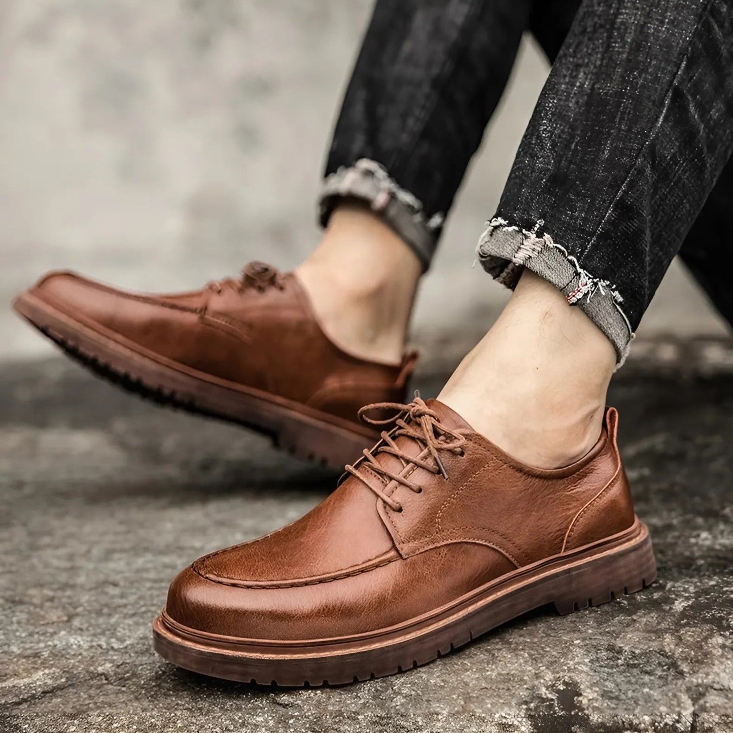 Raniel™ | Casual Lace-Up Luxe Leather Shoes