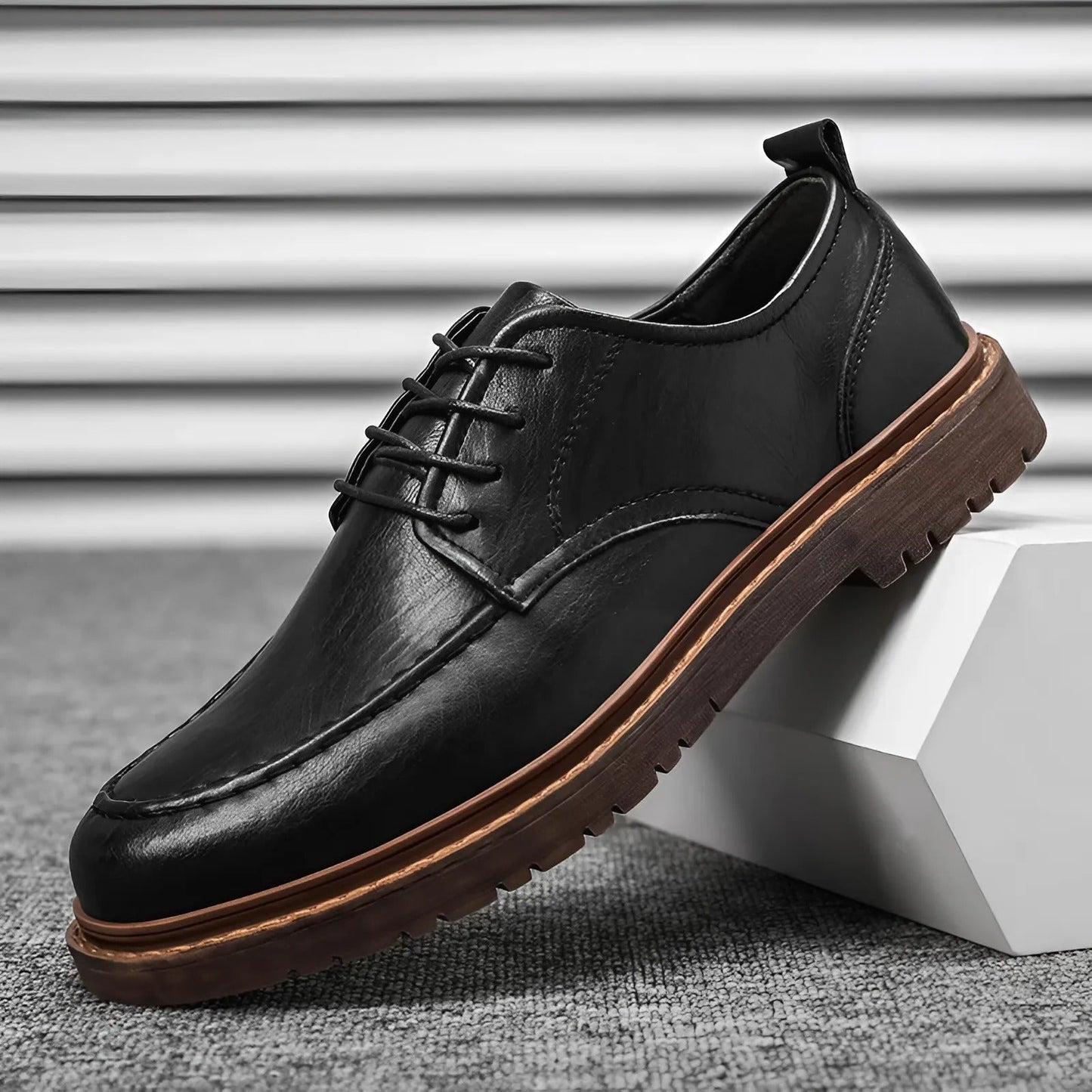 Raniel™ | Casual Lace-Up Luxe Leather Shoes