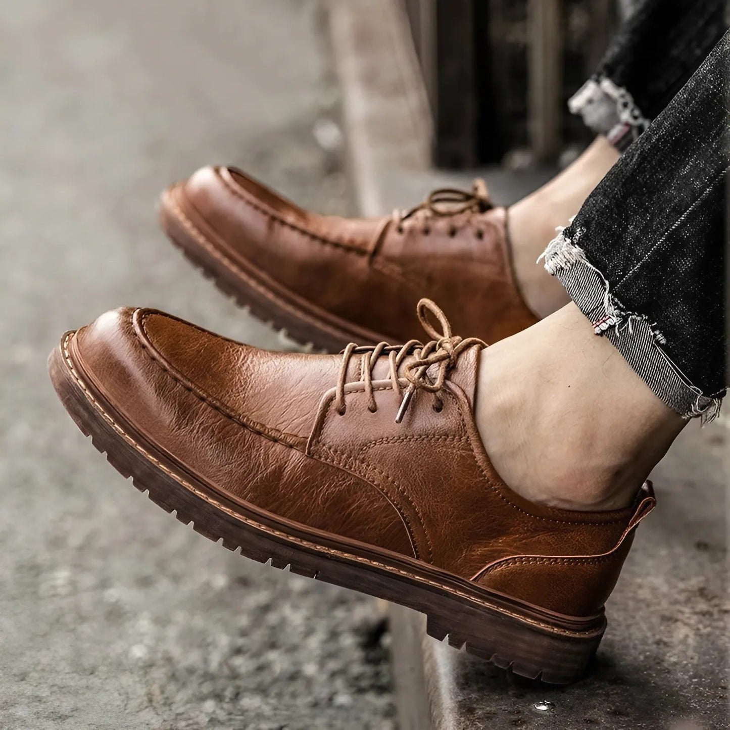 Raniel™ | Casual Lace-Up Luxe Leather Shoes