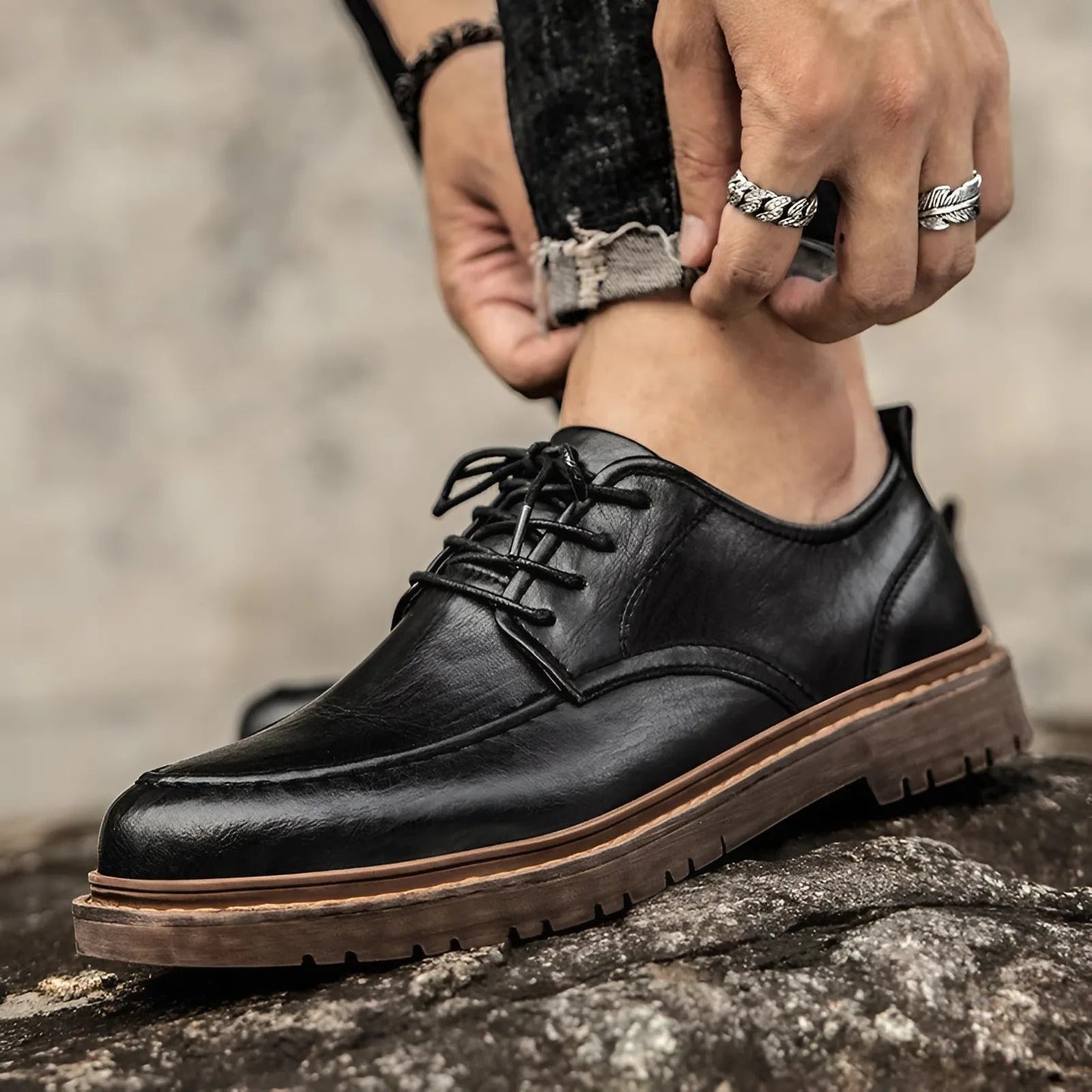 Raniel™ | Casual Lace-Up Luxe Leather Shoes
