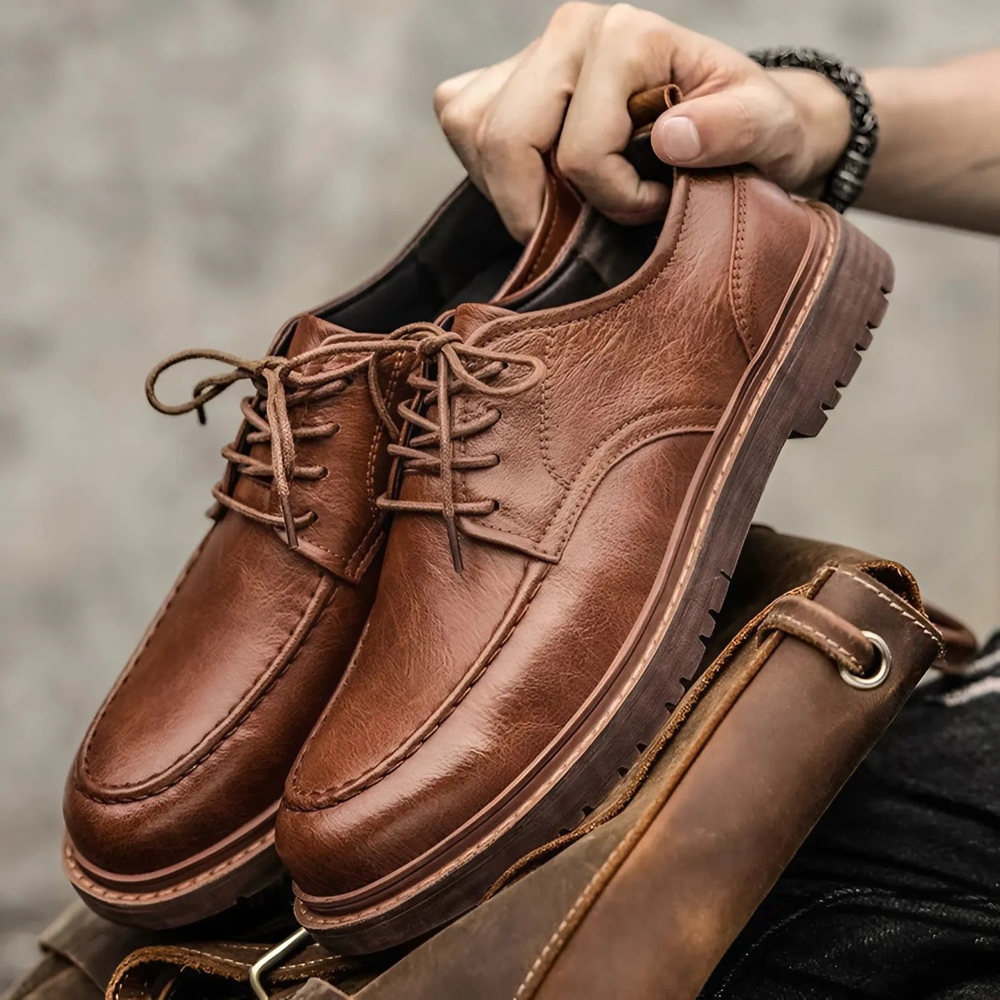 Raniel™ | Casual Lace-Up Luxe Leather Shoes