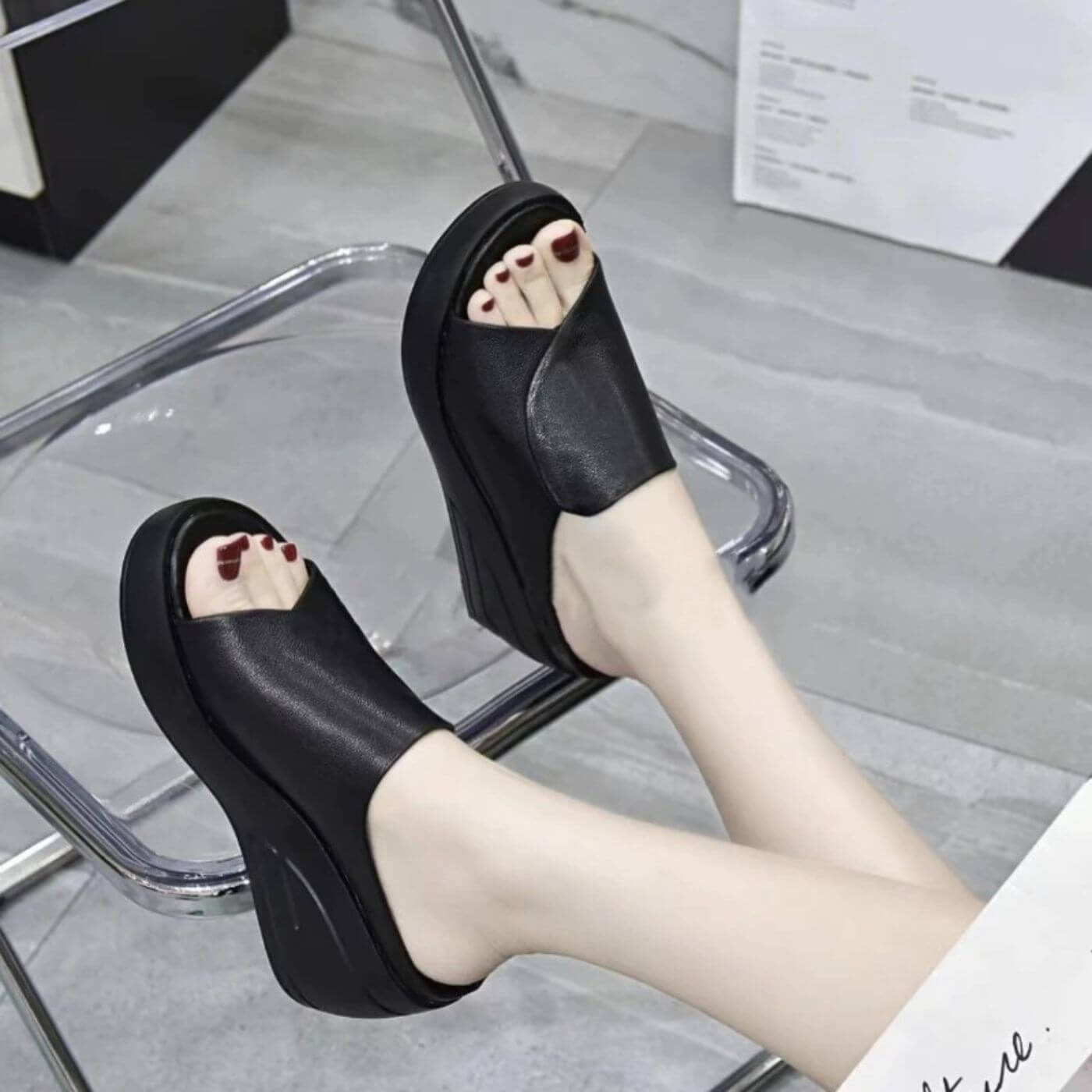 Eliza – Orthopaedic Slip-on Wedge Sandals